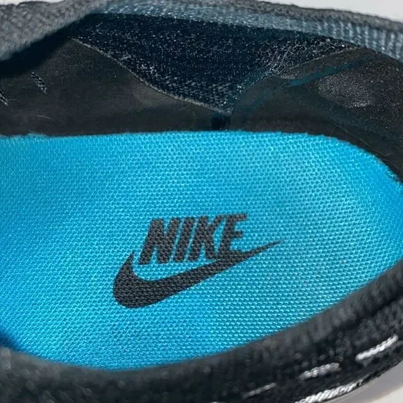 Nike Free Transform Flyknit Black Blue Striped Athletic Gym Shoes Trainers Sz 8 - Picture 9 of 14